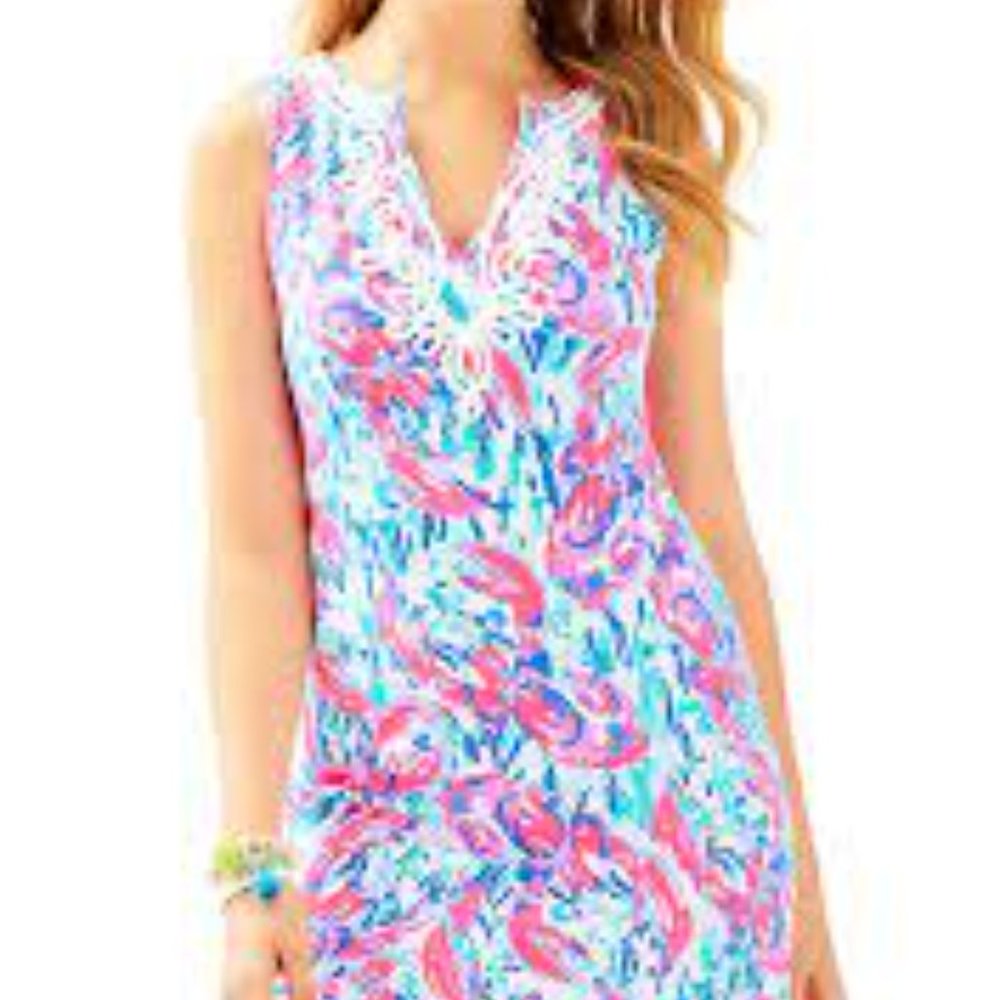 Lilly Pulitzer Cosmic Coral “Cracked Up” Harper dress